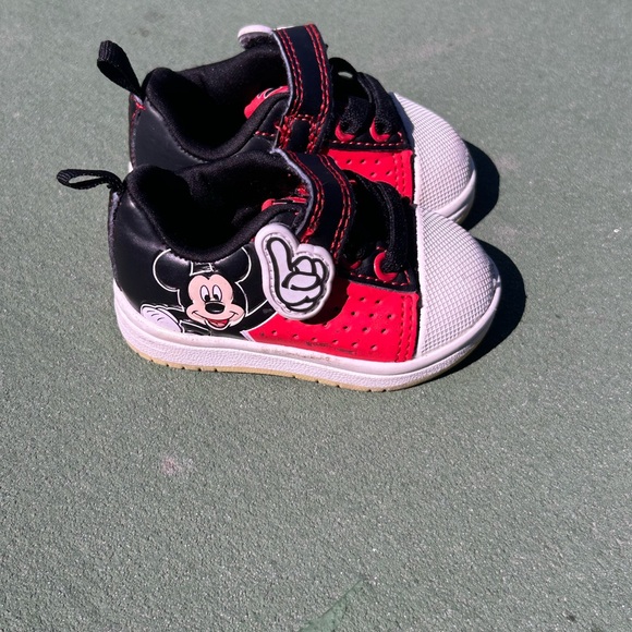 Other - Kids Red and Black Character Sneakers - Mickey Design